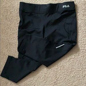 FILA black running capris